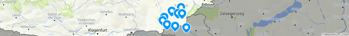 Kartenansicht für Apotheken-Notdienste in der Nähe von Sankt Peter am Ottersbach (Südoststeiermark, Steiermark)